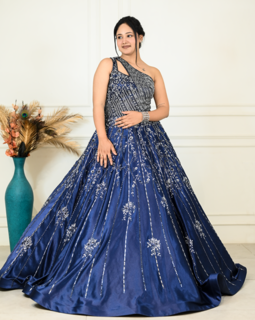 Royal Blue Engagement Gown