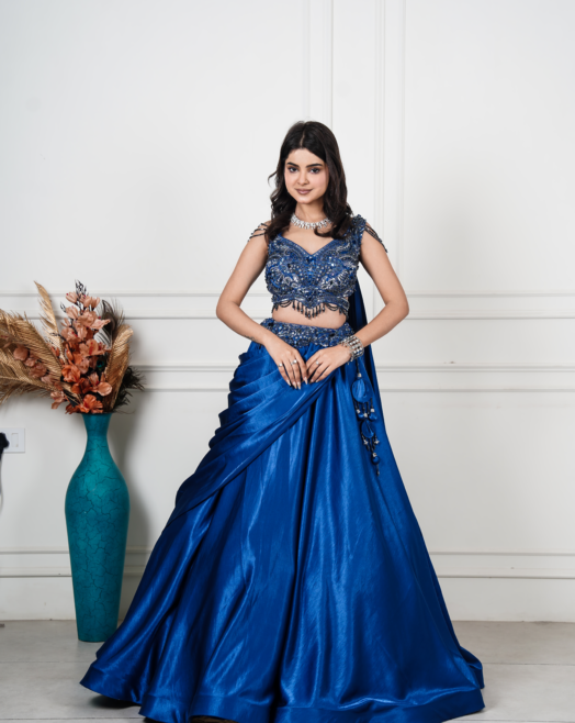 Electric Blue Lehenga